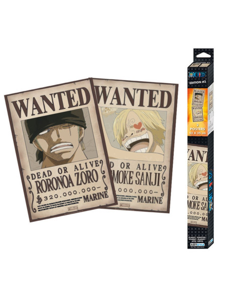 Set poster one piece wanted zoro
