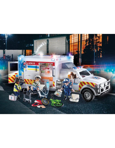 Playmobil vehiculo rescate: us ambulance