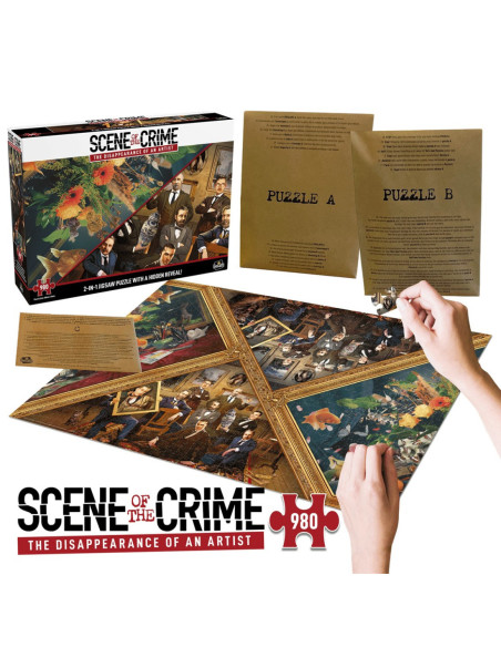 Juego mesa puzzle escena del crimen