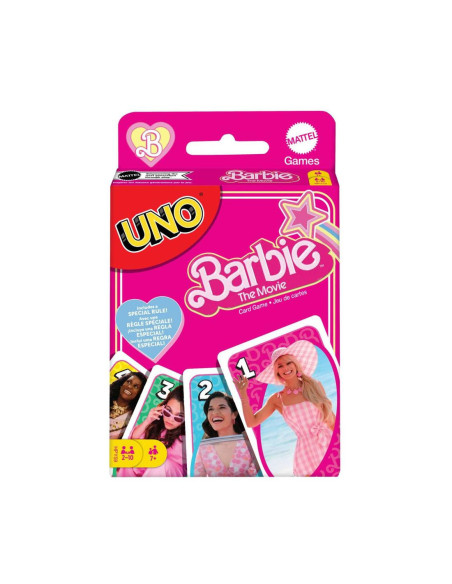 Juego cartas uno barbie