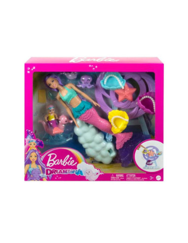 Muñeca barbie mattel sirena juego cuidado