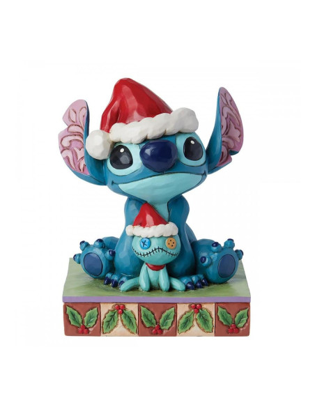 Figura enesco disney santa stitch con