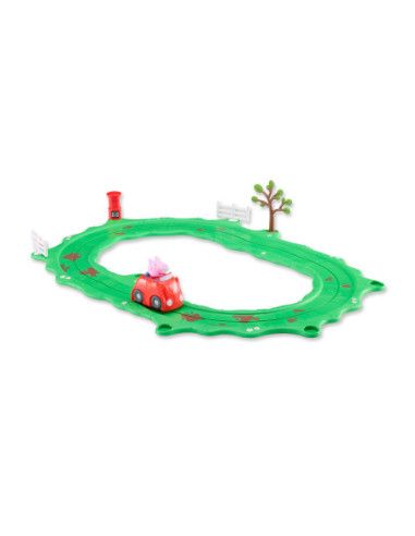 Peppa pig circuito cochecito rojo
