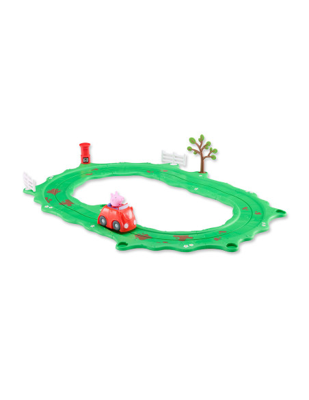 Peppa pig circuito cochecito rojo