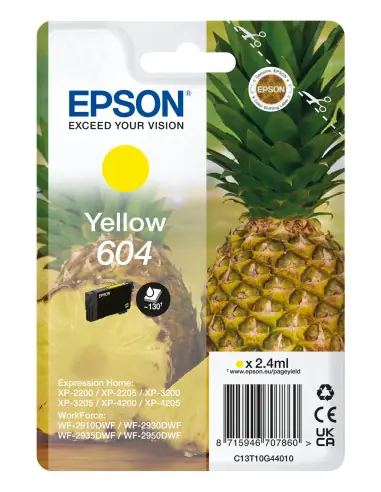 Cartucho epson 604 amarillo c13t10g44010 xp2200