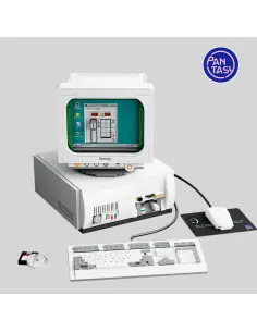 Maqueta retro computer set construccion joyside