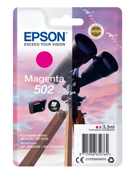 Cartucho tinta epson t02v340 502 magenta