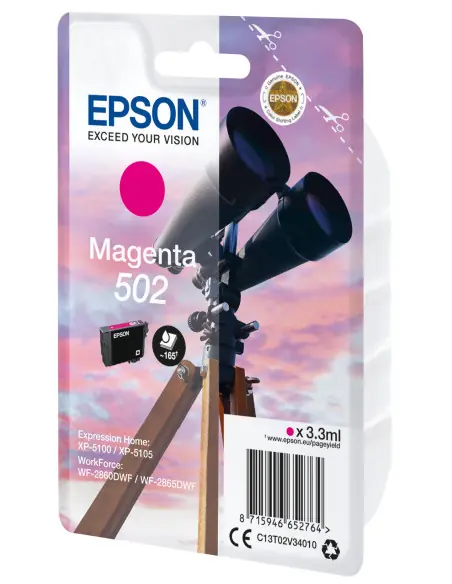 Cartucho tinta epson t02v340 502 magenta