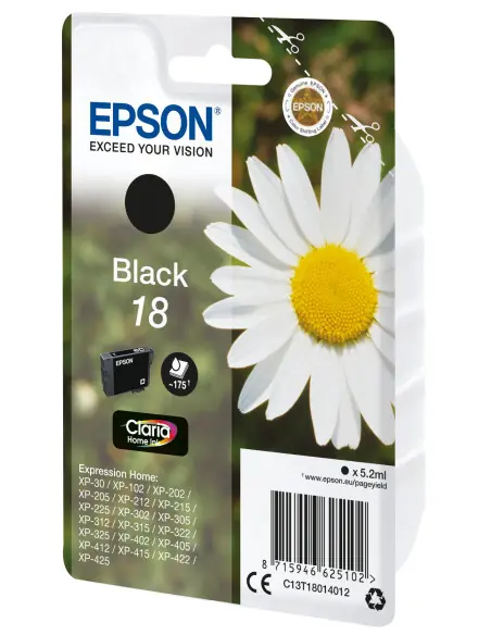 Cartucho tinta epson t180140 negro xp - 102