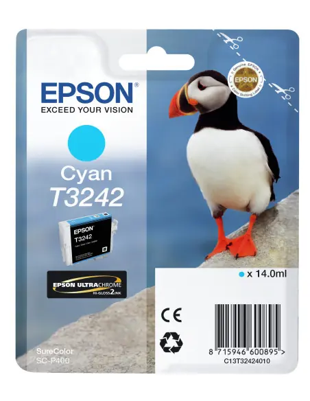 Cartucho tinta epson c13t32424010 cian ultrachrome